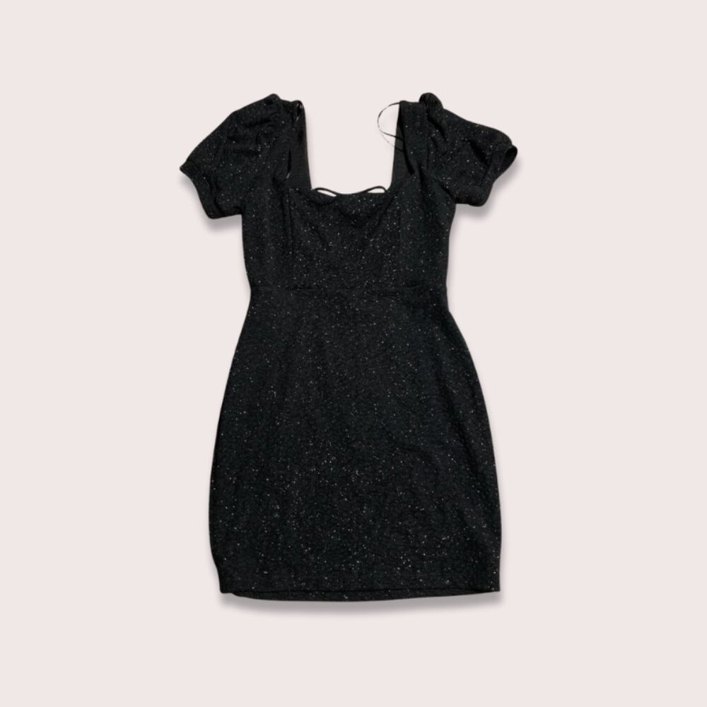 Windsor Black Glitter Mini Dress